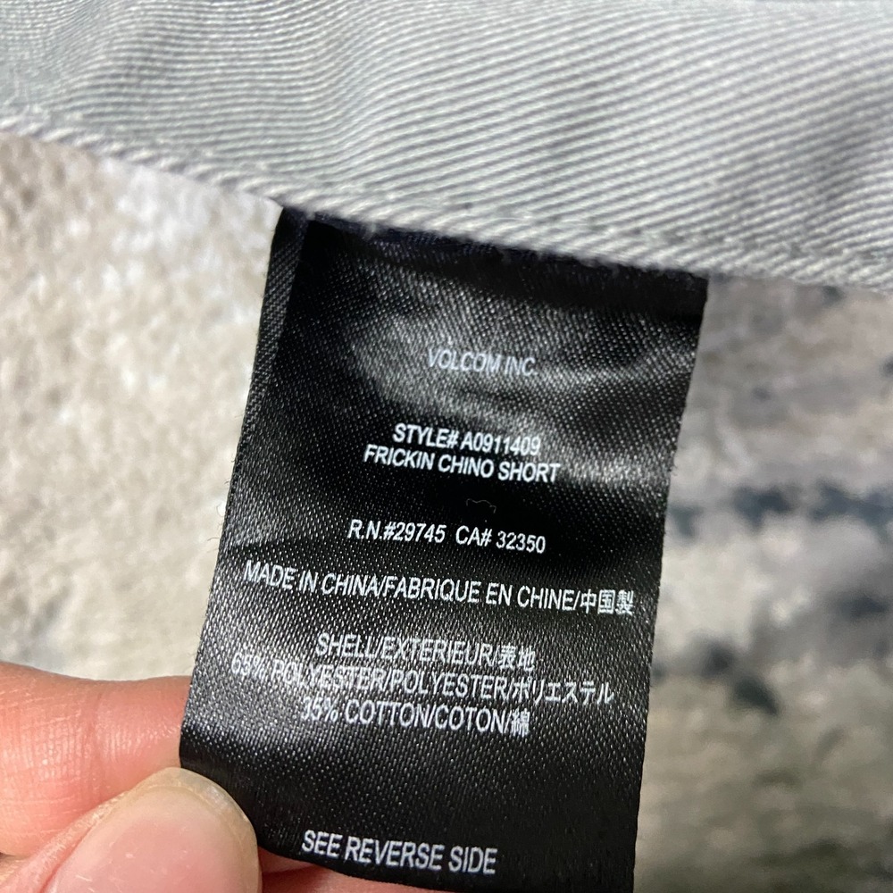 Y2K Surf Volcom Frickin Chino‎ Shorts Mens 32 Gray Cotton Golf Performance - Picture 7 of 14